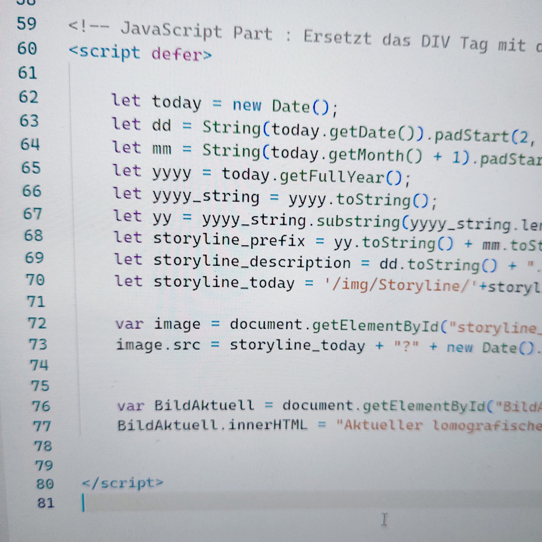Verworfener Sourcecode - mkdocs und Javascript: Das klappt nicht ...